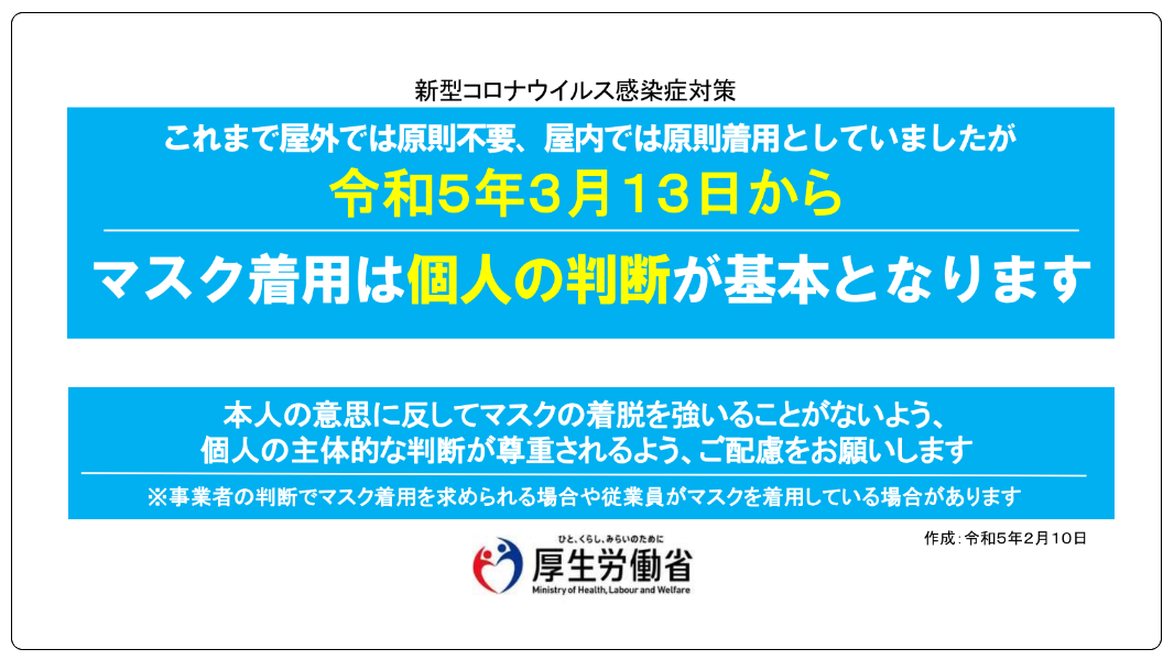 マスク着用の考え方